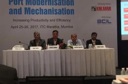 Cdr Sanjeev Sharma, AVP Ports and Water and Mr. Praveen Guatam, Senior Manager, Technical from IIC Technologies taking part in the discussion.